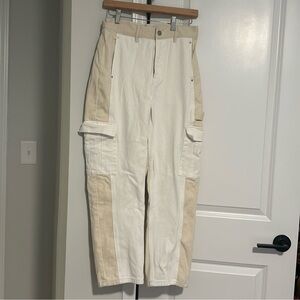 PacSun Utility Barrel Tan Cargo Pants High Waist Tan & Cream Jeans women’s 27